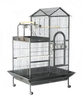 160cm XL Bird Cage | Pet Parrot Aviary With Budgie Perch and Castor Wheels