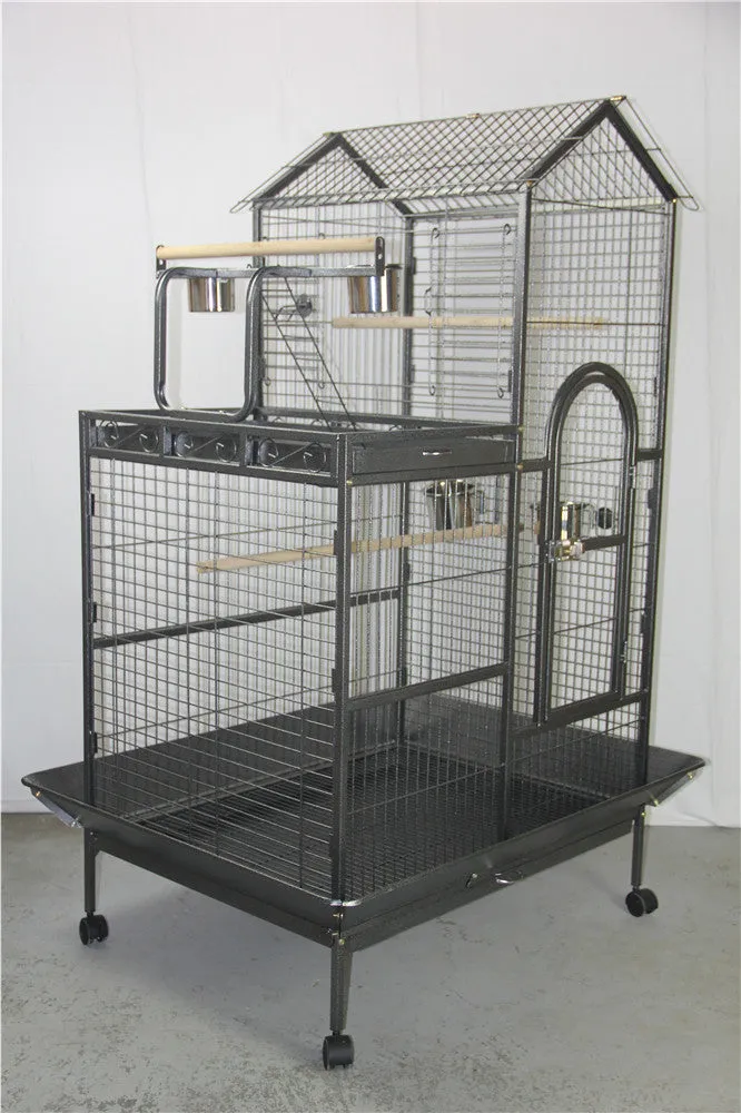 160cm XL Bird Cage | Pet Parrot Aviary With Budgie Perch and Castor Wheels