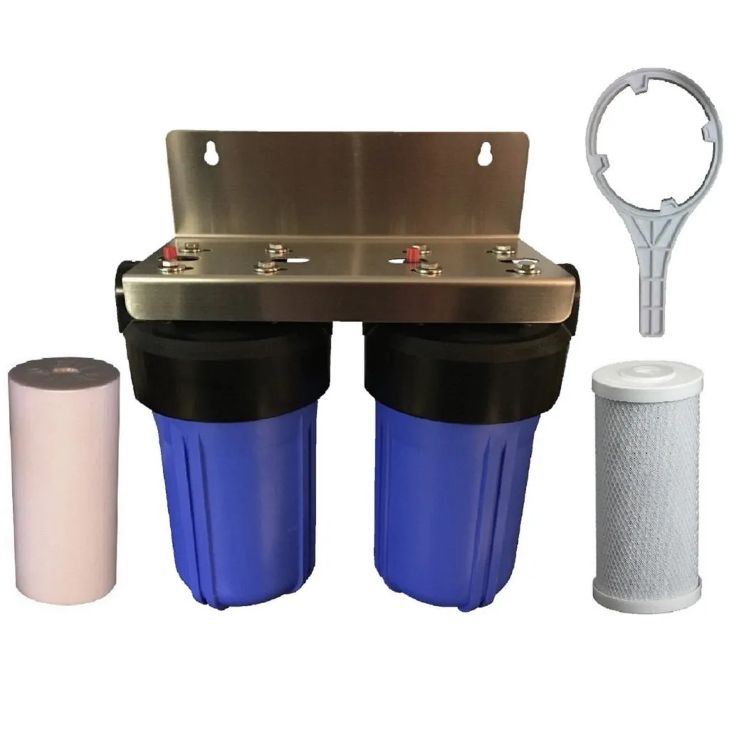 20"x2.5"BB Blue Slim Water Filter Cartridges | Particle   Coconut Carbon Filters