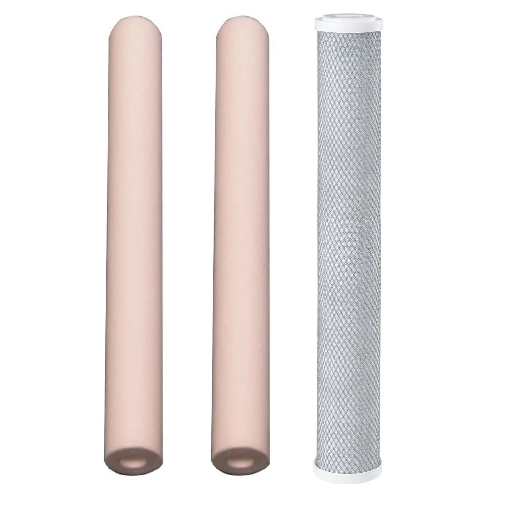 20"x2.5"BB Blue Slim Water Filter Cartridges | Particle   Coconut Carbon Filters
