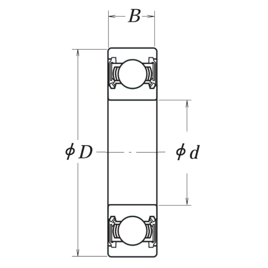 6200DDUC3 NSK Sealed Deep Groove Ball Bearing 10mm inside x 30mm outside x 9mm wide