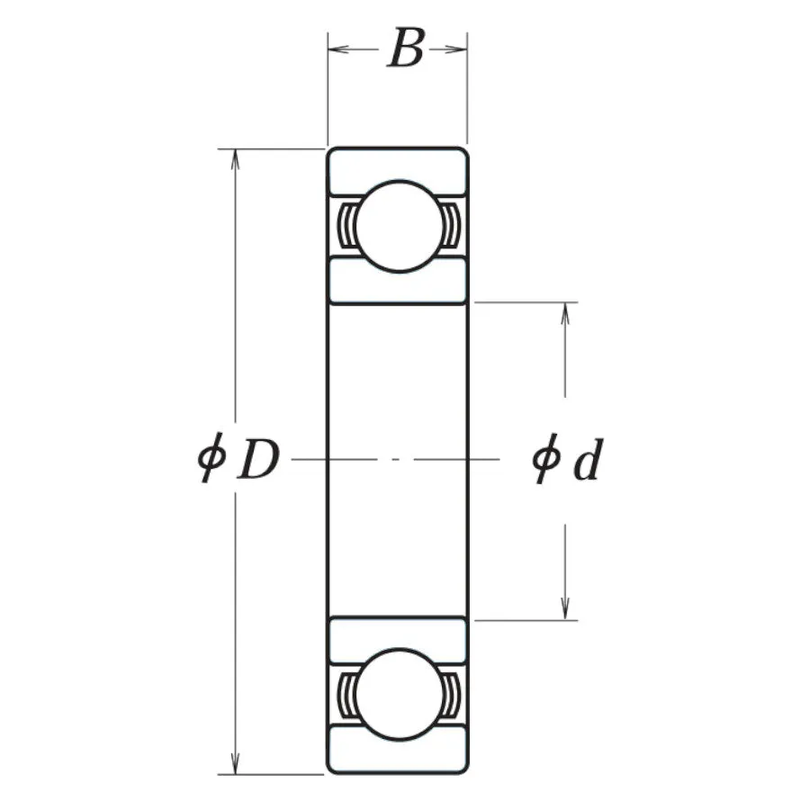 6908 NSK Open Deep Groove Ball Bearing 40mm inside x 62mm outside x 12mm wide