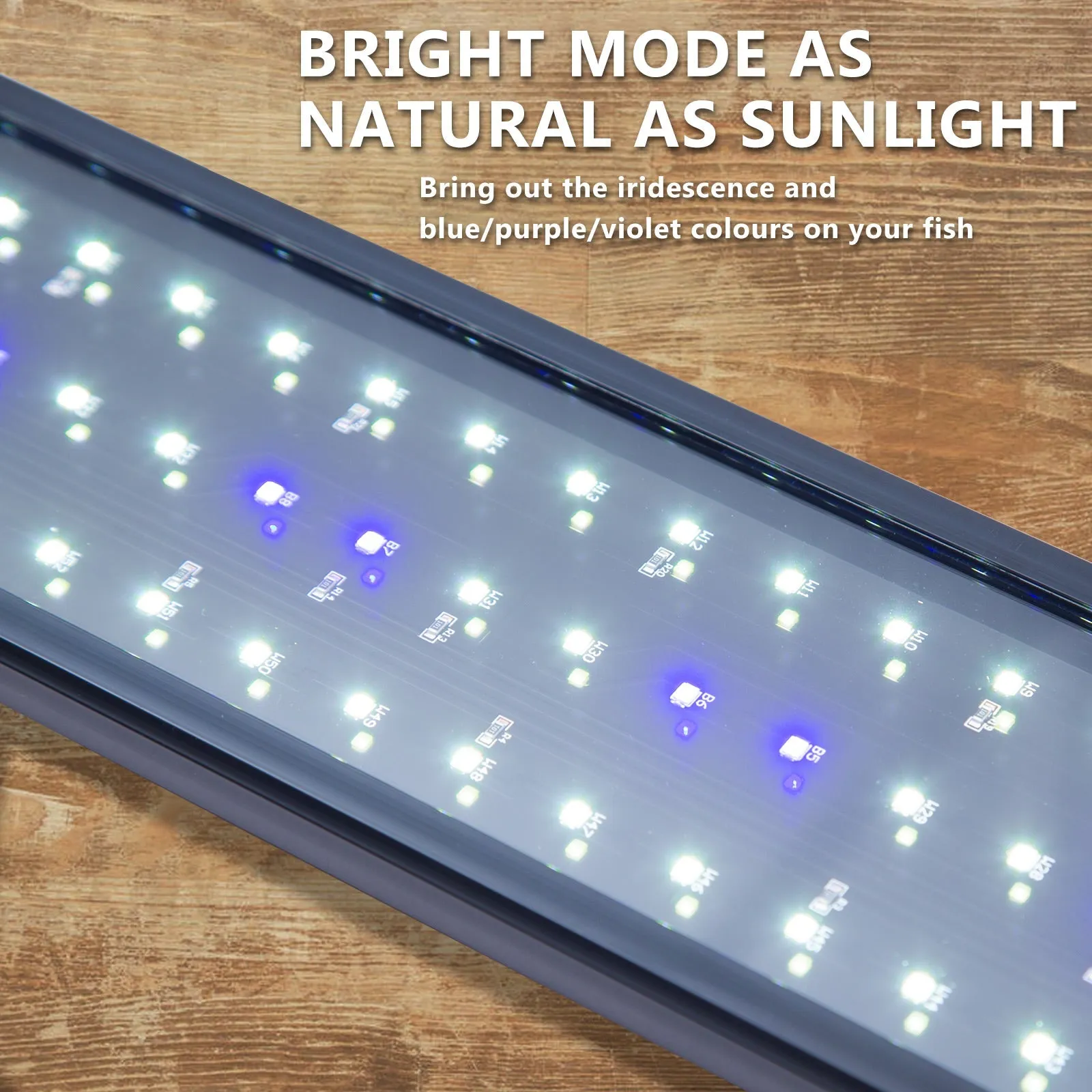 Aquarium LED Light Blue White for Tank 30-50cm - 6W Dynamic Power