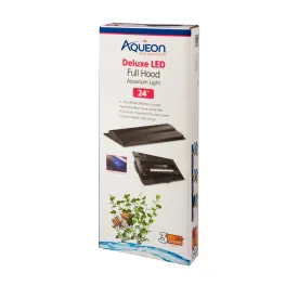 Aqueon LED Deluxe Full Aquarium Hoods - Black - 24 in