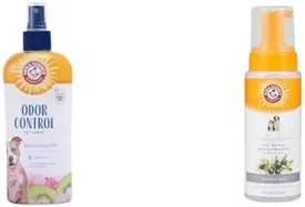 Arm & Hammer Pet Odor Eliminating Bundle | Super Deodorizing Spray & Ultra Fresh Deodorizing Foam for Dogs | Kiwi Blossom & Juniper Mist Scent, 8 Fl Oz Each