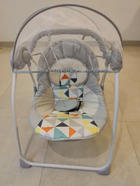 BABYHUG Galaxy Electric Swing with Extra Free Motor & Remote - Grey (Without Hanging Toys)