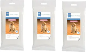Bath Wipes for Dogs and Cats Fresh Scent or Baby Powder Aromas Choose Quantity (3 Packs Baby Powder)
