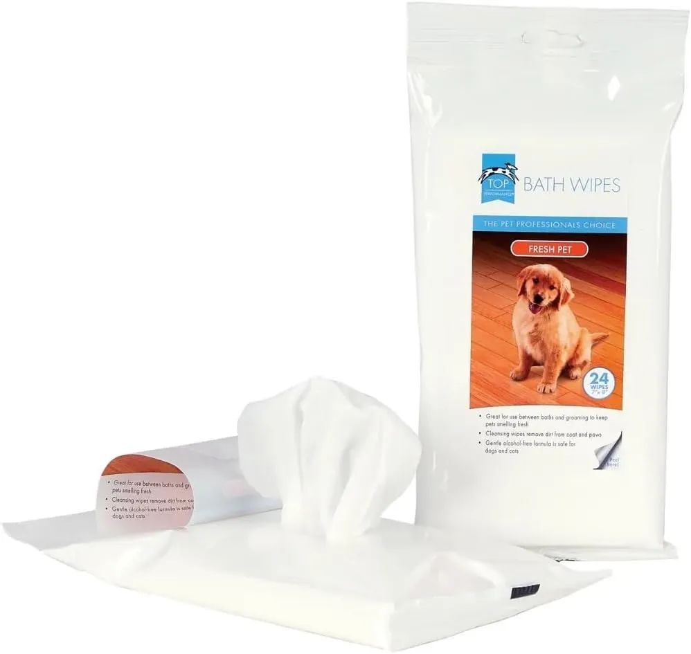 Bath Wipes for Dogs and Cats Fresh Scent or Baby Powder Aromas Choose Quantity (3 Packs Baby Powder)