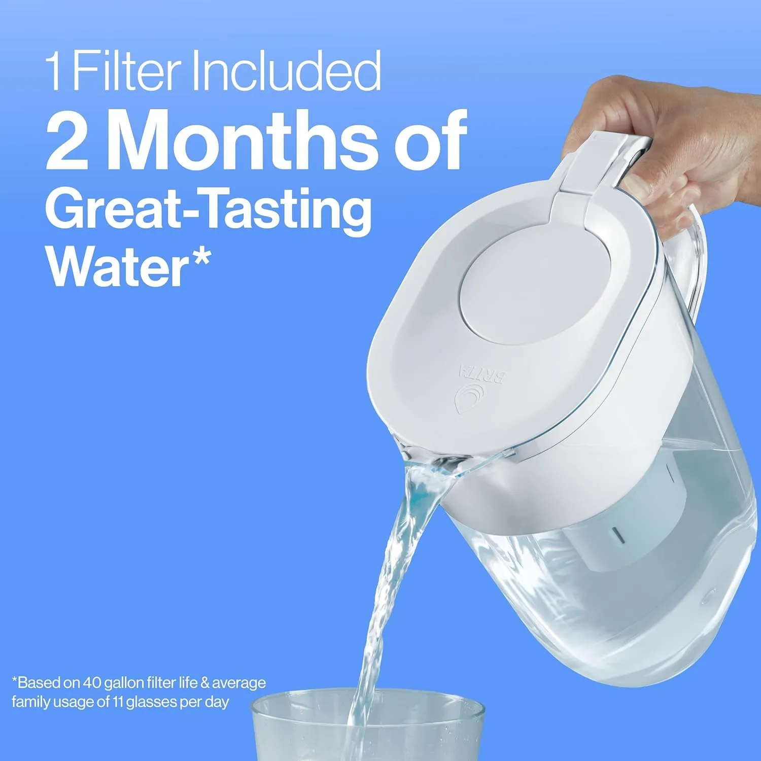 Brita Metro Water Filter Pitcher with Smartlight Filter Change Indicator, Bpa-Free, Replaces 1,800 Plastic Water Bottles a Year, Lasts Two Months, Includes 1 Filter, Small - 6-Cup Capacity, Turquoise