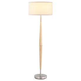 Flanary - Drum Shade Tapered Floor Lamp - Natural