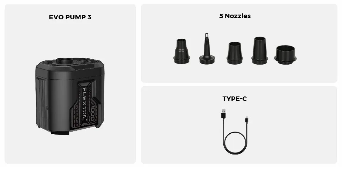 FlexTail EVO PUMP 3 | Portable & Rechargeable Air Pump