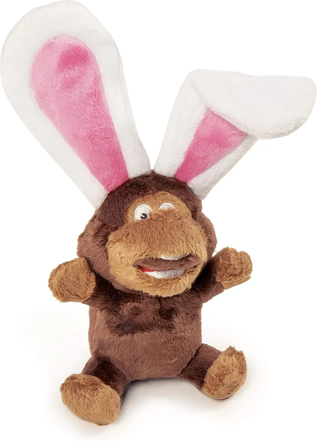 goDog® Silent Squeak™ Flips Monkey Rabbit Dog Toy