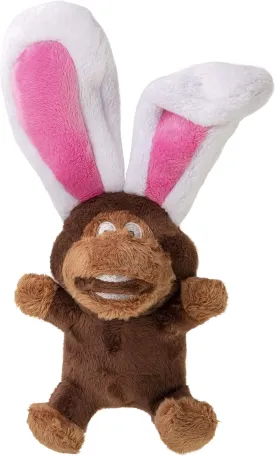 goDog® Silent Squeak™ Flips Monkey Rabbit Dog Toy