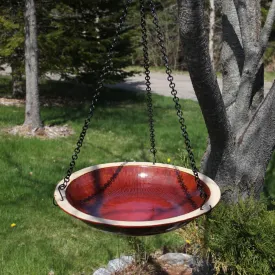 Hanging Radial Bird Bath, Autumn Red