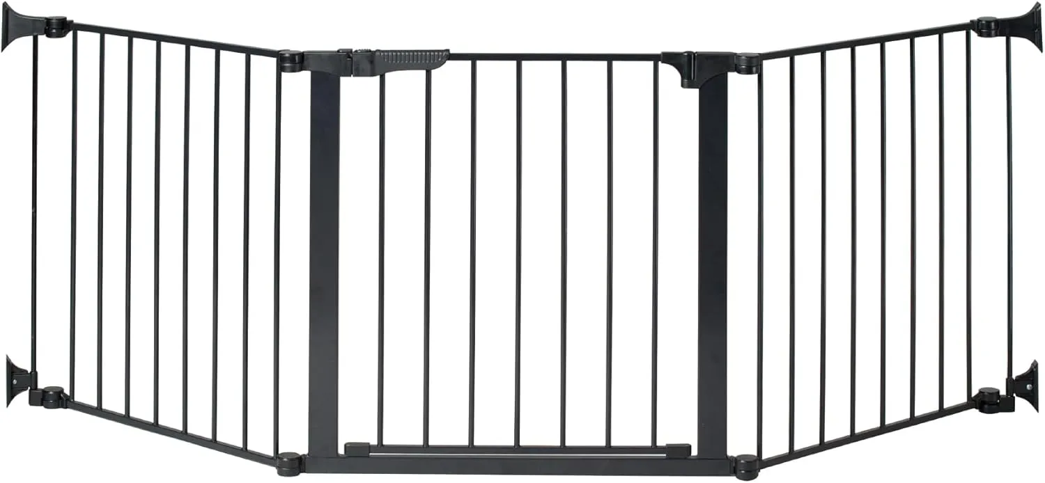 KidCo - Custom Fit Auto Closing ConfigureGate Baby Gate with with 30 Inch Door Section, Baby Fence, Safety Gate (Black)