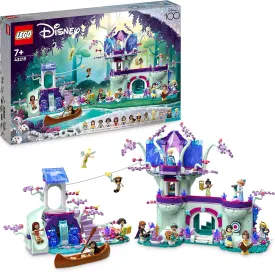 LEGO Disney The Enchanted Treehouse (Set 43215) – 13 Mini-Doll Figures Including Princess Jasmine, Elsa, Anna & Moana, 2-Level Buildable Toy, Gift for Kids 7 , Disney 100 Set