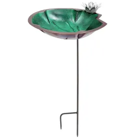 Lily Pad Bird Bath with Stake