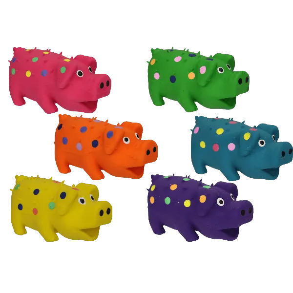 Multipet Globlets Mini Pig Latex Dog Toy