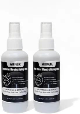 Natural Pet Odor Eliminator Spray for DogsCats & Small Animals, Plant-Based Deodorizer for Litter Box, Pet Bedding & Home | Fast-Acting, Non-Toxic & Safe with Fresh Scent