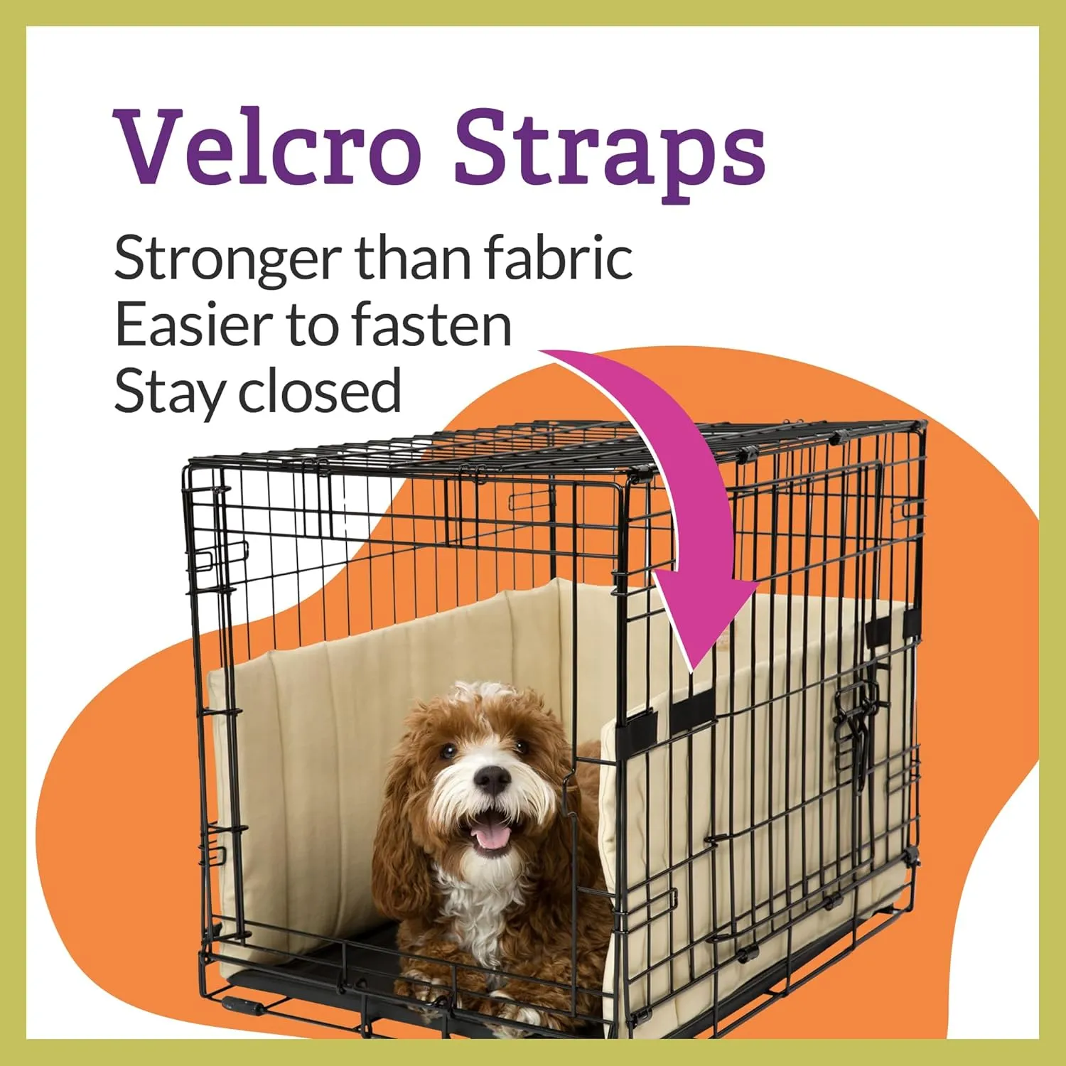 Pet Dreams Dog Crate Bumper - Comfy Liner & Dog Tail Protector for Inside Crate, Fits iCrate Cages 18, 24, 30, 36, 42, 48 Inches (Grey, X-Large, 42")