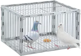 Pigeon Trap with Escape-Proof Design,Birds Trap with One-Way Entry,Chicken and Bird Trap Cage for Pigeon,Portable & Easy Assembly,Unharmful Made of High-Strength Iron with Anti-Rust Paint