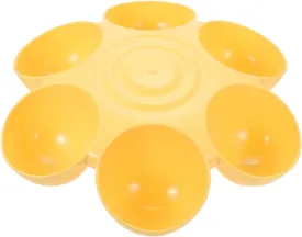 POPETPOP Cat Food Bowl with 6 Bowls - Pet Feeder for Kitten Puppy, Multi Cat Feeder, Multiple Cat Feeder for Indoor Cats, Feeding Station for Food and Water (Yellow)