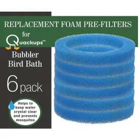 Quackups Replacement Pre-Filter, 6-Pack