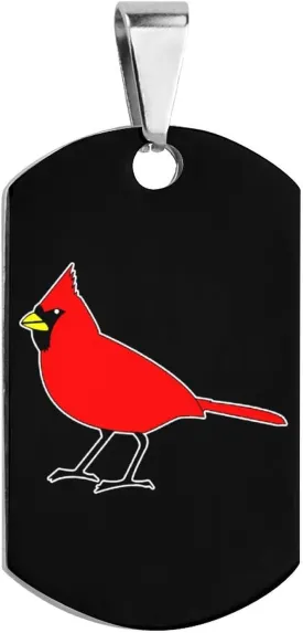 The Northern Cardinal Bird Pet ID Tags Personalized Stainless Steel Dog and Cat Tags Cute Collar Tag Dog Tags