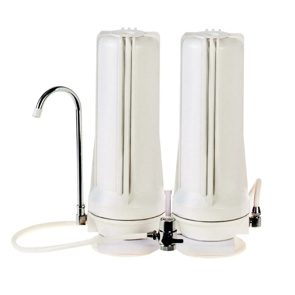 Town Mains Water Double Benchtop Countertop Chlorine Chemical Filters