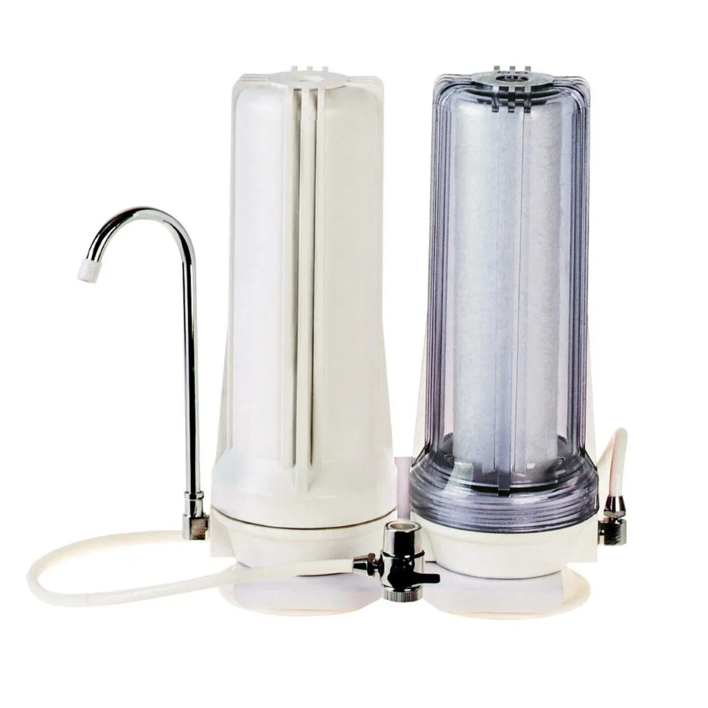 Town Mains Water Double Benchtop Countertop Chlorine Chemical Filters
