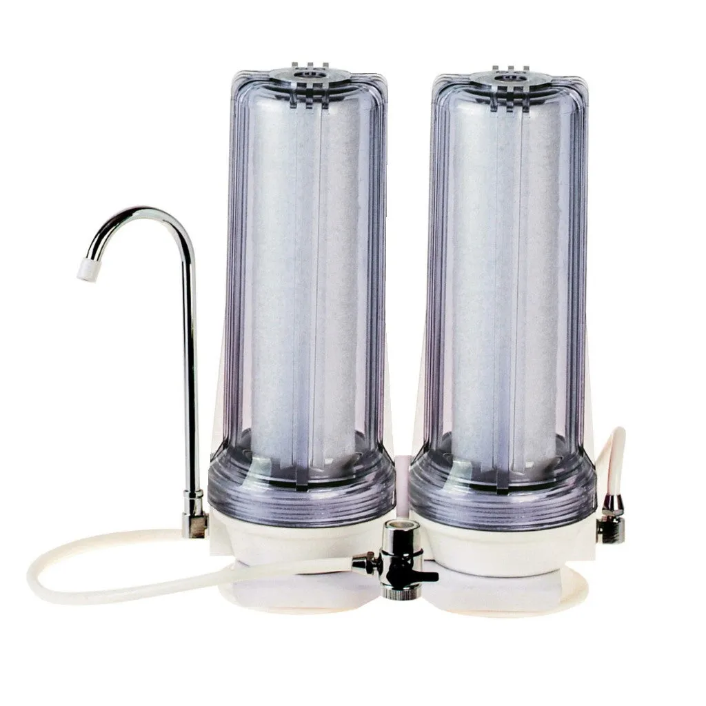 Town Mains Water Double Benchtop Countertop Chlorine Chemical Filters