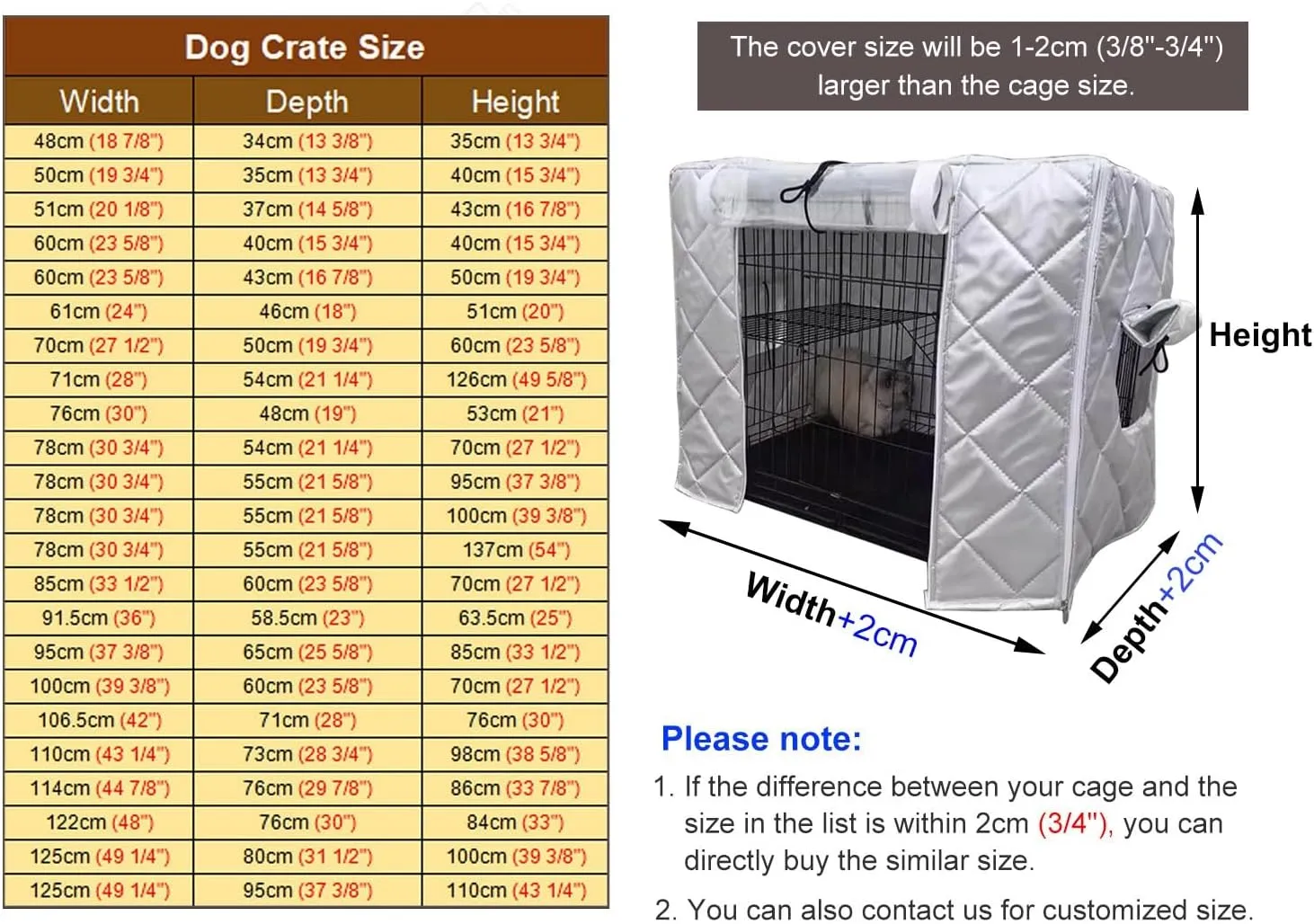 ZIMGOD Warmth Insulated Cover for Chicken Coop Dog House, Customizable Dog Crate Kennel Cover, Cat Dogs Birds Cage Thermal Covers, Pet Fence Privacy Cover(125x95x110cm (49.2x37.4x43.3in))